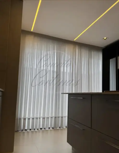 Cozinha Contemporânea, Cortina Voil em Joinville, SC