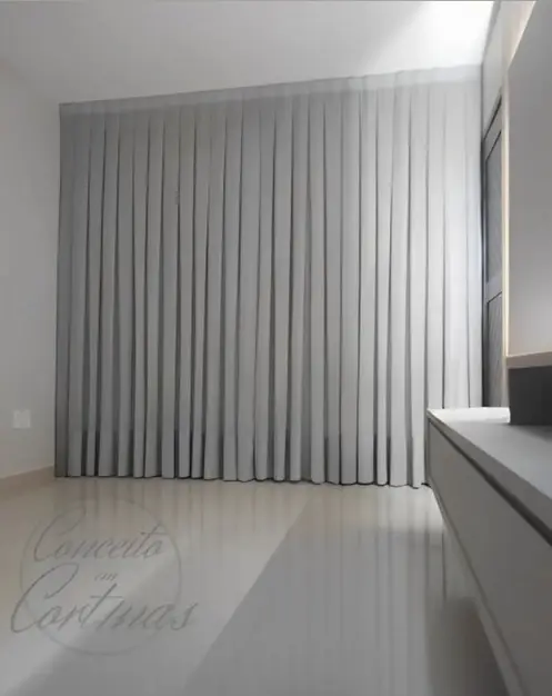 Quarto Minimalista, Cortina Blackout em Joinville, SC